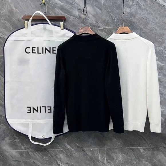 Celine classic logo letters semi -high -neck sweater - Picture 9 of 9